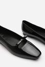 Black 'Jessica' Square Toe Ballet Flats, Image 4 of 5