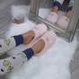 Peach AJVANI Peach Fleece Mules Slippers, Image 4 of 5