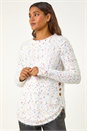Ivory  Nep Curved Hem Jumper , Image 4 of 5