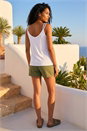 White Double Strap V-Neck Stretch Vest Top, Image 3 of 5