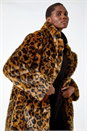 Tan Premium Animal Print Faux Fur Coat, Image 1 of 5