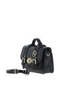 Black Stylish Real Leather Medium Satchel Bag, Image 2 of 4
