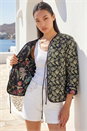 Black Dusk Reversible Printed Quilted Jacket, Image 1 of 5