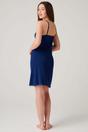 Navy British Boxers Navy "Navy Peony" Bamboo Lace Strappy Nightdress, Image 3 of 4