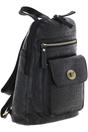 Black 'Bonfanti' Croc Print Real Leather Mini Backpack, Image 2 of 3