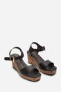 Dark Brown Where's That From Dark Brown Giselle Cork Platform Wedge, Image 4 of 5