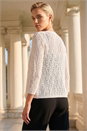 Ivory  Light Weight Stitch Shrug, Image 3 of 4