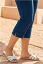 Midnight Blue Curve Cropped Stretch Trouser, Image 4 of 4