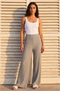 Grey Dusk Pleated Wide Leg Stretch Trouser, Image 1 of 4
