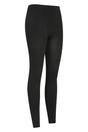 Black Fluffy Fleece Lined Thermal Leggings, Image 4 of 4