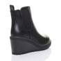 Black AJVANI Black High Wedge Heel Chelsea Ankle Boots, Image 4 of 6
