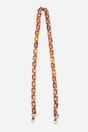 Brown Sarta Brown Square Link Acrylic Bag Strap, Image 2 of 3