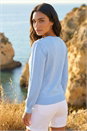 Light Blue  Bobble Detail Knit Jumper, Image 3 of 4
