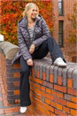 Grey Hooded Quilted Puffer Coat, Image 2 of 3