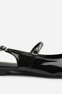 Black Estrella Pointed Toe Mary Jane Open Back Ballet Flats, Image 6 of 7