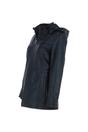 Black Ashwood Leather Black Real Leather Hooded Duffle Jacket, Image 3 of 6