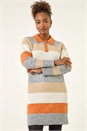 ORANGE Collared Knit Shift Dress, Image 4 of 5