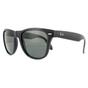 Black Rectangle Black Green Polarized Folding Wayfarer 4105 Sunglasses, Image 2 of 4