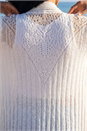 Ivory  Longline Back Detail Cardigan, Image 4 of 4