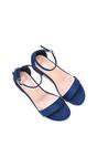 Navy XY LONDON Navy 'Tate' Low Block Heel Sandals With Ankle Strap, Image 6 of 6