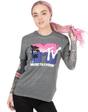 Grey MTV Logo Palm Tree Womens T-shirt, Image 1 of 4