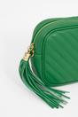 Green Italian Leather Chevron Crossbody Bag, Image 2 of 2