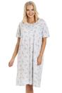 Aqua Short Sleeve Floral Nightdress, Image 3 of 6
