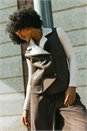 Brown Faux Leather Borg Lined Gilet, Image 7 of 7