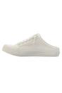 White Cheery Canvas Flat Mules, Image 2 of 3