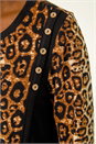 Natural  Animal Print Button Detail Top, Image 5 of 5