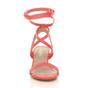 Coral AJVANI Coral Mid Block Heel Tie Up Sandals, Image 6 of 6