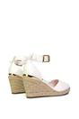 White 'Forest' Closed Toe Espadrille Wedge Heel Sandals, Image 3 of 5