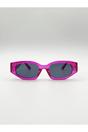 Pink Angular Sunglasses in Translucent Hot Pink, Image 1 of 6