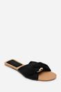 Black Lavina Knot Detail Slide On Sandal, Image 1 of 6