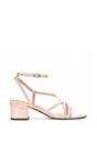 Beige 'Maria' Ankle Strap Low Block Heel Strappy Sandals, Image 1 of 5