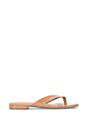 Taupe 'Rio' Thong Strap Slip On Flip Flop Square Toe Slide, Image 1 of 5