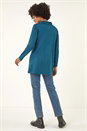 Teal Snit Pocket Tunic Top, Image 3 of 5