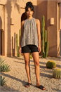 Black Dusk Floral Halter Neck Top, Image 2 of 4