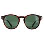 Round Dark Havana Green Polarized Sunglasses, Image 1 of 4