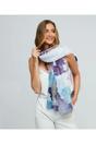 Lilia - Watercolour Print Scarf - Light Sky Blue, Image 1 of 1