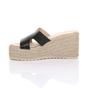 Black AJVANI Black High Wedge Platform Mule Sandals Espadrilles, Image 3 of 4