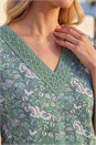 Sage Petite Lace Trim V-Neck Top , Image 4 of 4