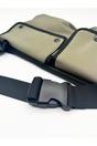 Olive Nylon Chest Bag in Moss, Image 4 of 5