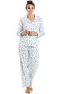 Blue Camille Lingerie Blue Ditsy Floral Print Cotton Pyjama Set, Image 1 of 5
