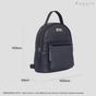 Navy 'BETTY' Zip Top Mini Pebble Grain Leather Backpack, Image 6 of 6