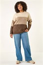 Stone Curve Ombre Stripe Knit Jumper, Image 3 of 7