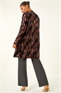 Chocolate Sequin Velvet Longline Jacket, Image 4 of 5
