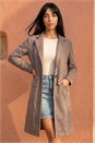 Taupe Petite Faux Suede Jacket, Image 1 of 4