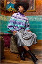 Lilac Heart High Neck Knit Jumper , Image 8 of 8