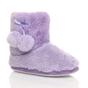 Lilac Faux Fur Lined Slip On Memory Foam Mules Slippers, Image 1 of 6